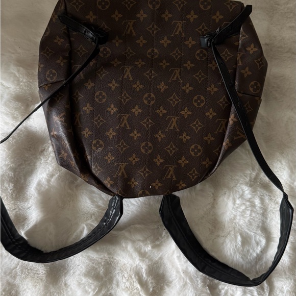 Louis Vuitton Brown Monogram Canvas Tote with Black Straps - Picture 9 of 10
